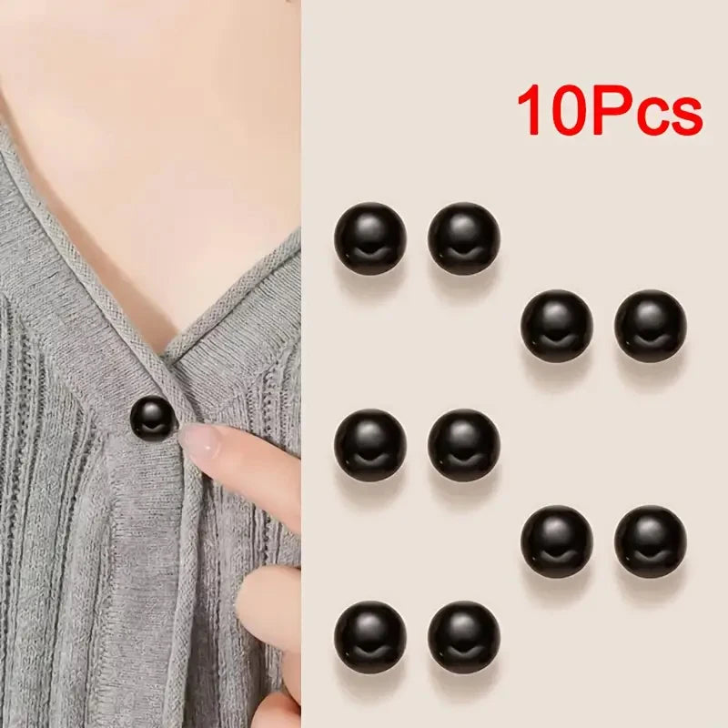 10pcs Pearl Button Pins – DIY Decorative Safety Pin Brooches