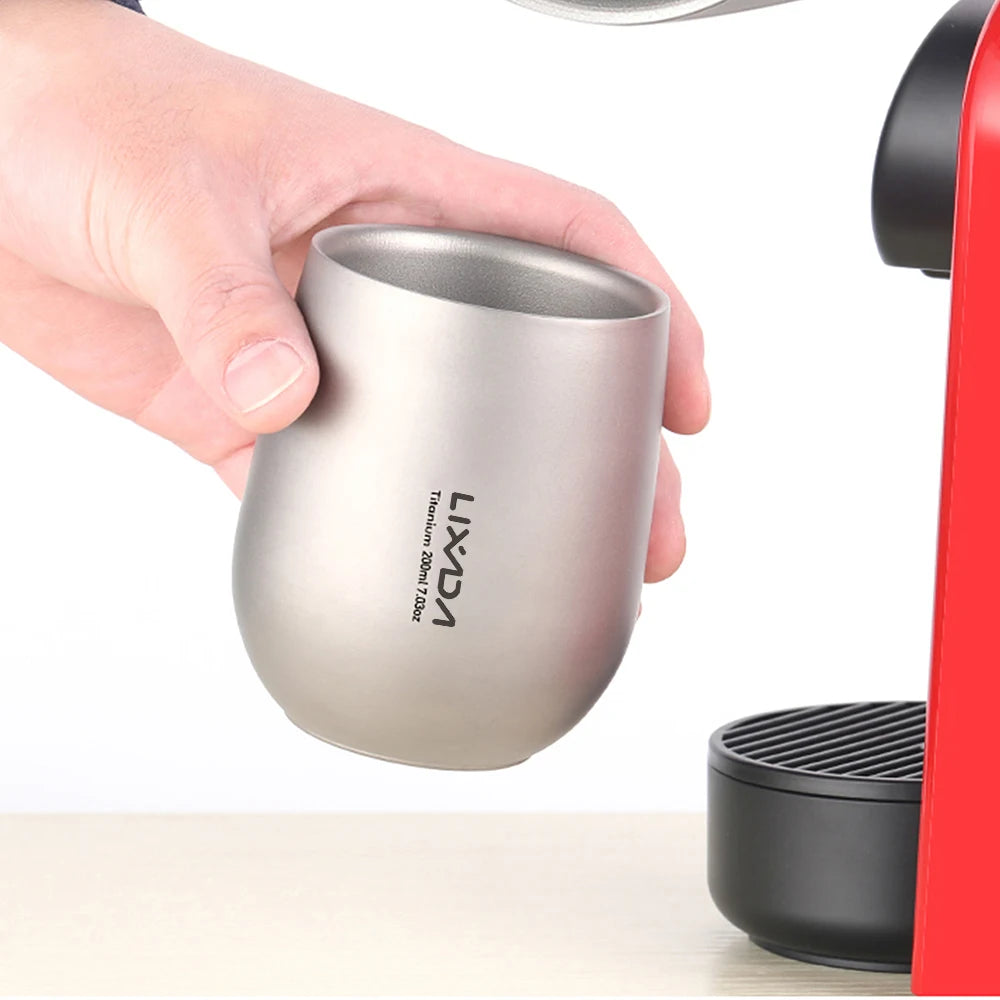 Insulated Water Cup Tea Mug Ultralight Ti Double Wall Outdoor Camping