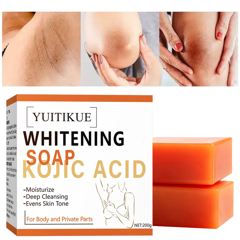 YUITIKUE Kojic Acid Whitening Soap - Brightens Skin Tone, Deep Cleansing & Moisturizing, Gentle for Sensitive Skin & Body Care Peaceful Pleasures Health and Wellness