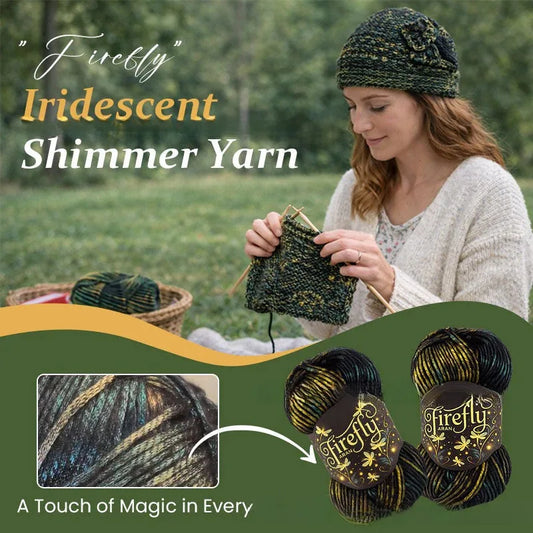Firefly Iridescent Shimmer Yarn – Knit Scarves, Baby Gifts & More Shimmer Craft Yarn Peaceful Pleasures Health and Wellness