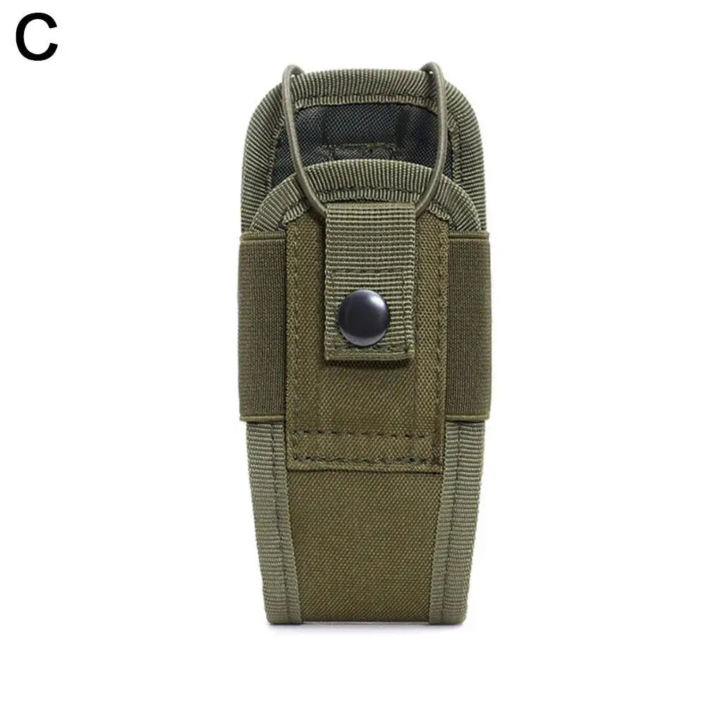 Outdoor Tactical Walkie Talkie Pouch for MOLLE, Multi-Functional Phone Bag Tactical Waist Bag Radio Protective Case Peaceful Pleasures Health and Wellness C