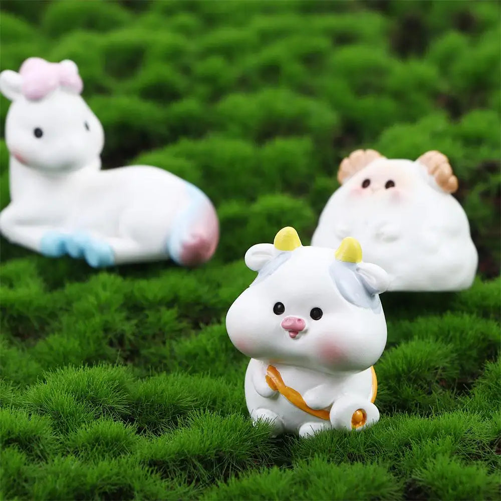 Resin Zodiac Animal Figurine | Micro Landscape Ornament & Gift