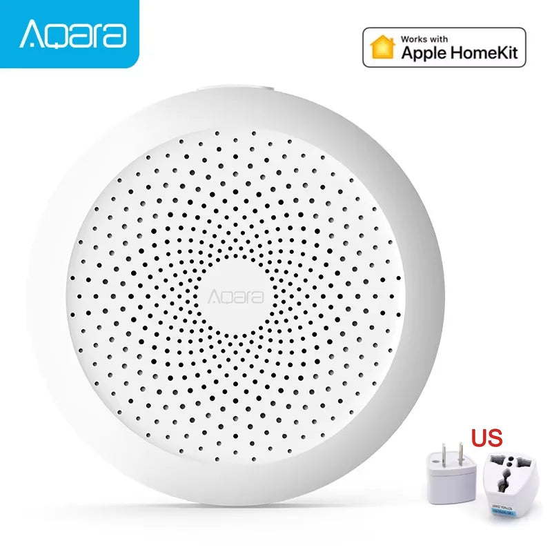 Aqara Gateway M1S Hub ZigBee For Xiaomi Smart Gateway 3 Wireless Connection Alarm System Monitor Remote Work With Mijia Homekit Peaceful Pleasures Health and Wellness Aqara M1S add US China Mainland