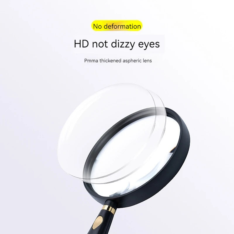 Handheld Magnifying Glass, Japanese High-Definition Optical Glass, Elderly Reading, Children Reading, and Students Peaceful Pleasures Health and Wellness