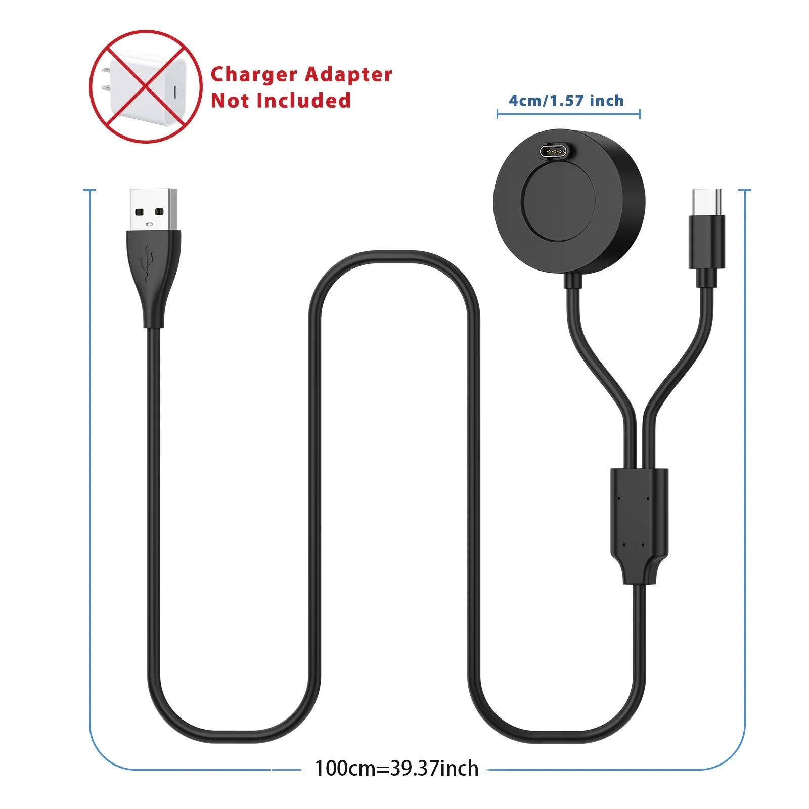 2-in-1 USB-C Charger for Garmin Fenix 7/6, Venu & Vivoactive 4 Peaceful Pleasures Health and Wellness