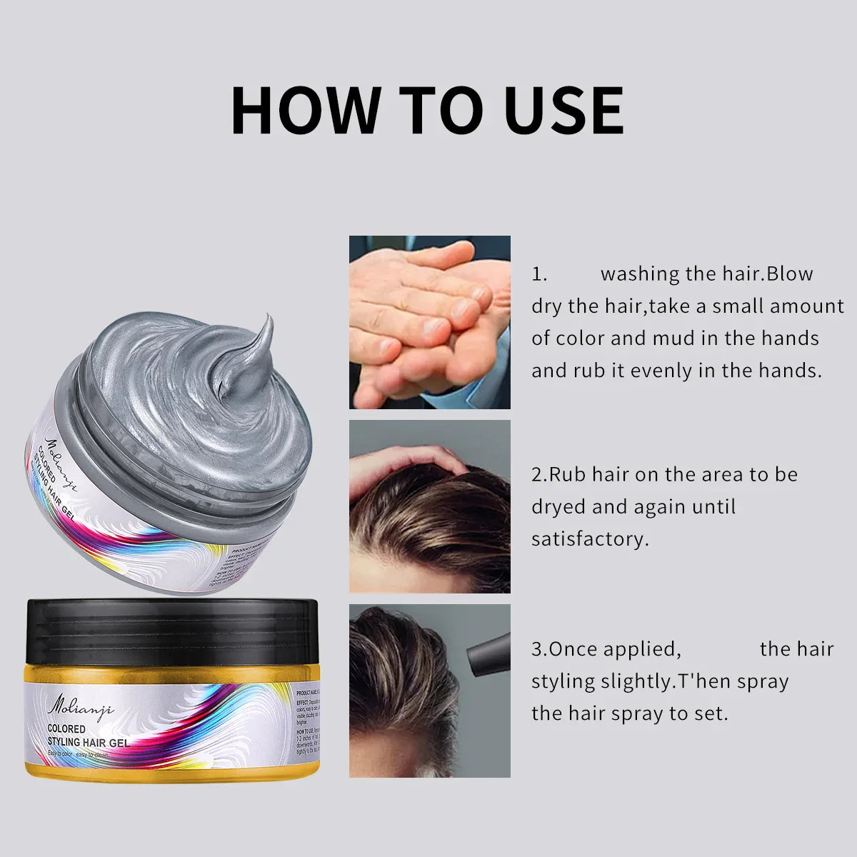 Hair Color Wax – Long-Lasting Styling Dye for Men & Women