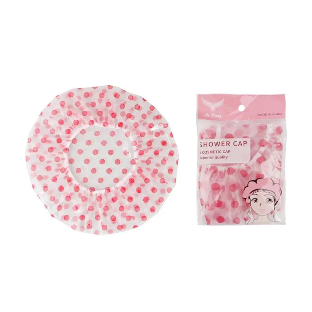 Waterproof Reusable Shower Cap for Women – Elastic Spa Bath Hat