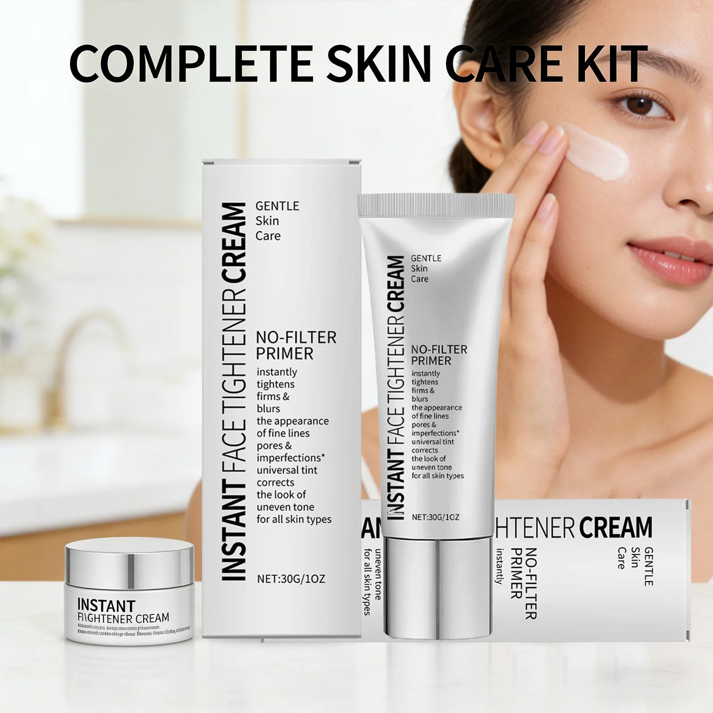 Instant Face Tightening Cream | Pore Minimizer & Makeup Primer Makeup Primer Cream Peaceful Pleasures Health and Wellness
