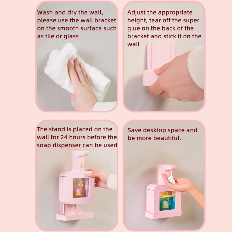 New Automatic Soap Dispenser Cute Pet Contact Free Hand Sanitizer USB Charging 400ml Liquid Dispensers Wash Handtizer Personal Peaceful Pleasures Health and Wellness