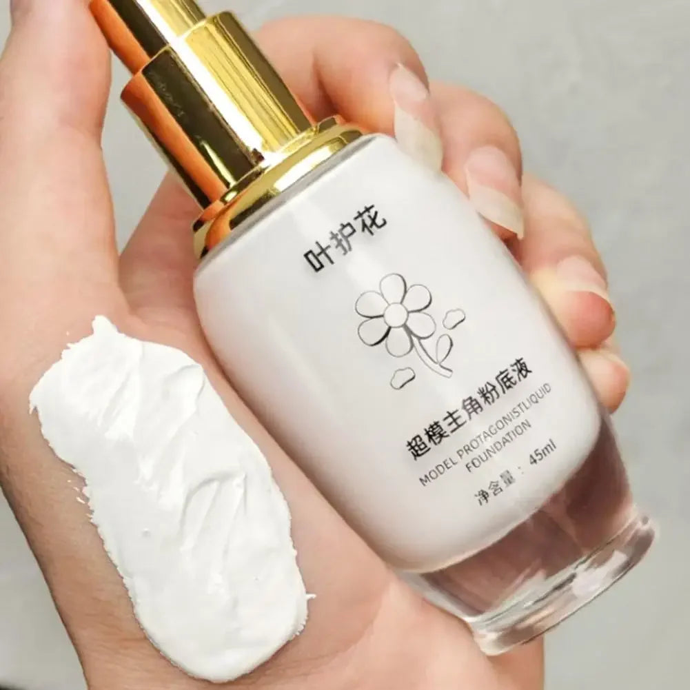45ML Pure White Liquid Foundation Goth White Foundation Cream Concealer Cosplay Clown Halloween Face Body Paint Zombie Make-Up Peaceful Pleasures Health and Wellness
