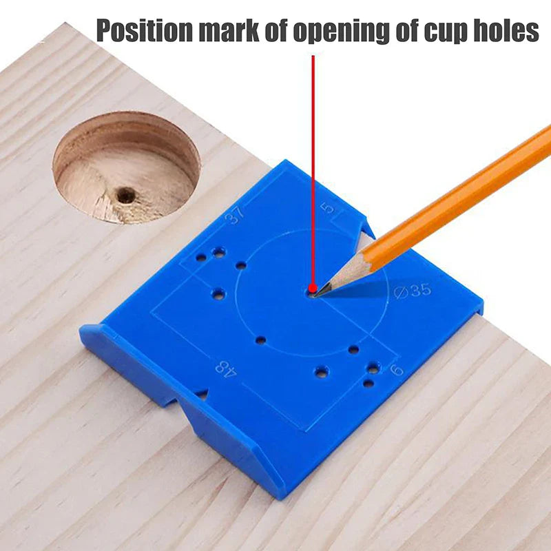 2-Pack Hinge Drilling Locator – Cabinet Door Positioning Jig