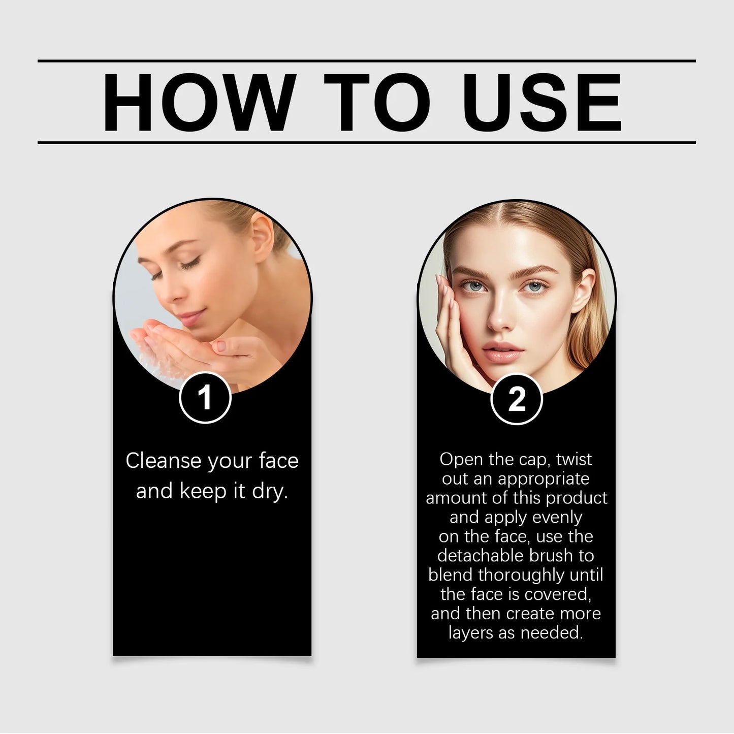 Double-Head Foundation Stick with Brush | Full Coverage Matte