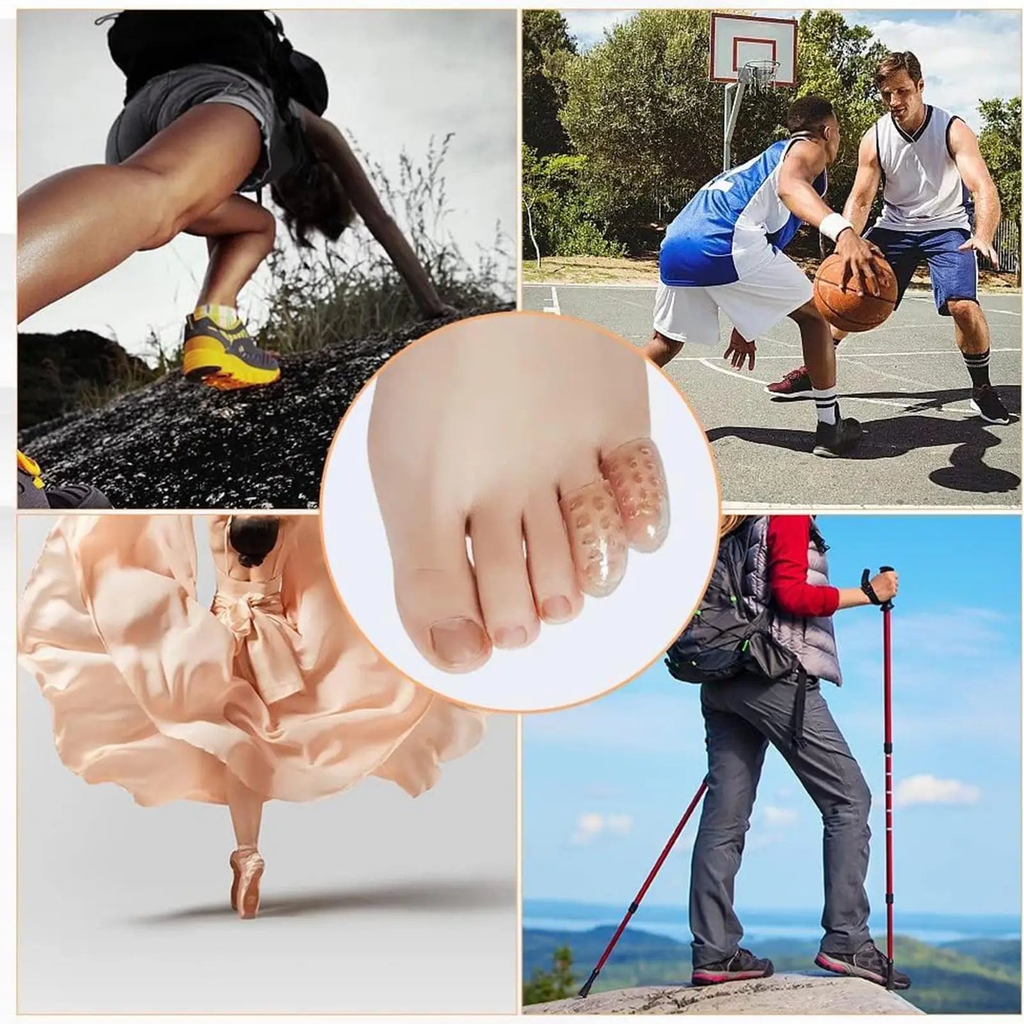 Silicone Toe Protector Caps – Breathable Anti-Friction (20 Pcs)