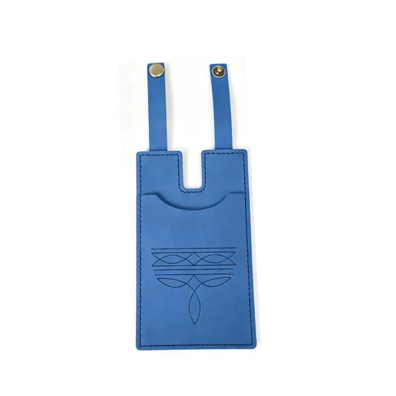 PU Leather ID Card Holder – Embossed Snap Closure Travel Tag