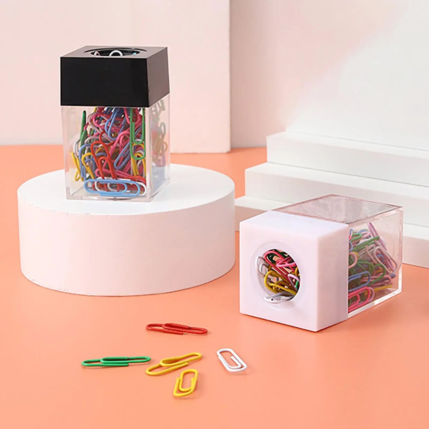Magnetic Paper Clip Dispenser | High Capacity Desk Organizer