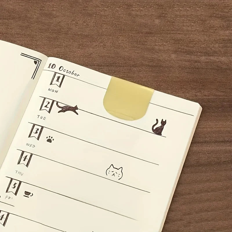 Cute Cat Pattern Double-sided Bookmark Ruler Precise Stationery Diary