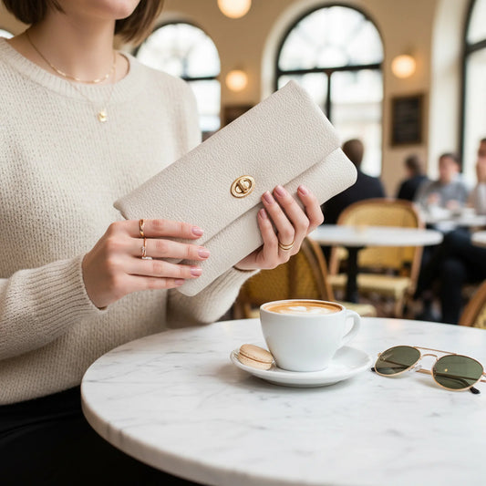 Long Wallet For Women With Snap Closure Large Capacity Purse Multi Pocket Clutch Handbag Pure Color Fashion Accessory Peaceful Pleasures Health and Wellness