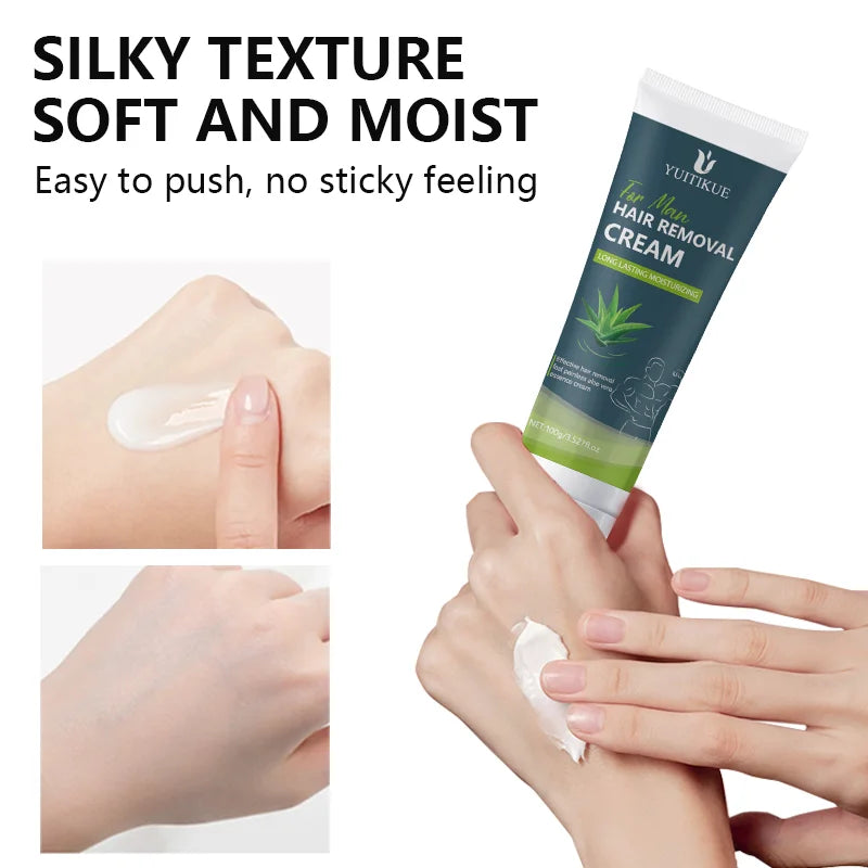 Men's Hair Removal Cream 100g | Sensitive Skin, All Body Hair Removal Cream Peaceful Pleasures Health and Wellness