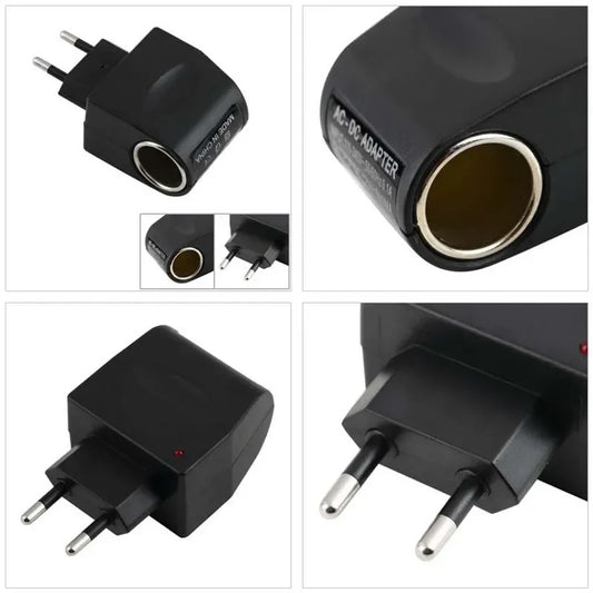 AC to 12V DC Car Cigarette Lighter Wall Power Adapter – EU Plug Power Adapter Converter Oasis Select EU