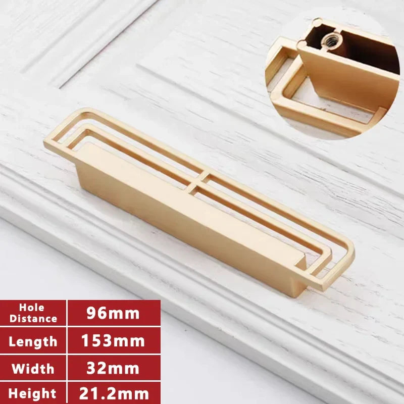 Vintage Brass Gold Cabinet Handles & Drawer Pulls | Zinc Alloy