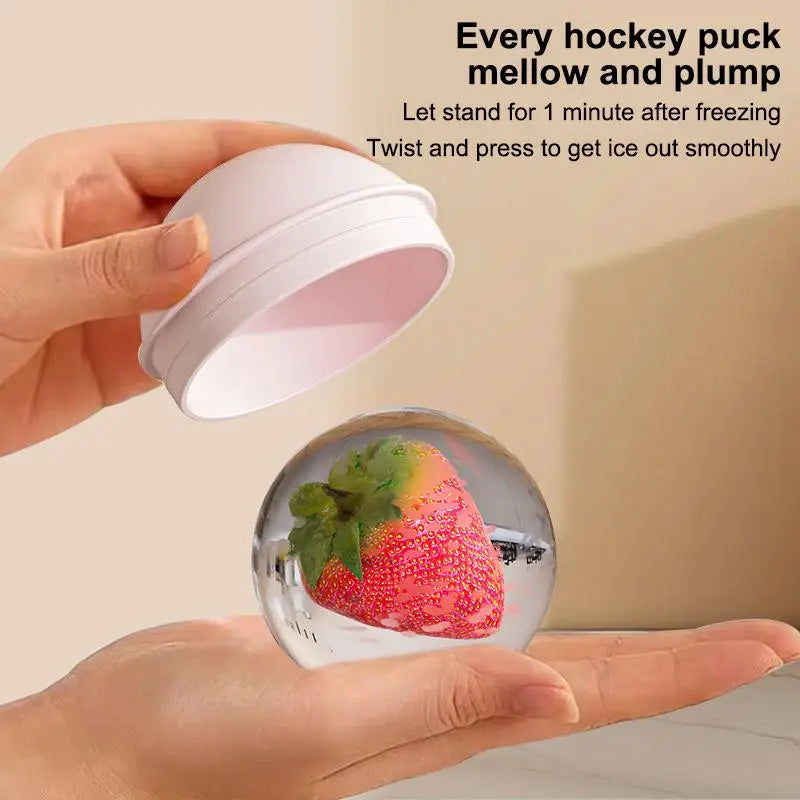 Silicone Ice Ball Maker Mold with Lid | Round Sphere Ice Cube Tray Silicone Ice Ball Mold Peaceful Pleasures Health and Wellness