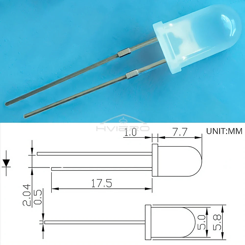 1000Pcs 5mm Diffused LED Diodes – 6-Color DIY Lighting Kit