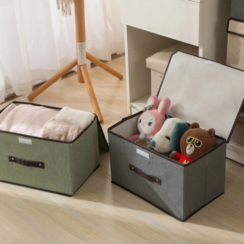 Home Fabric Storage Box Foldable Clothing Dustproof Organizing Large