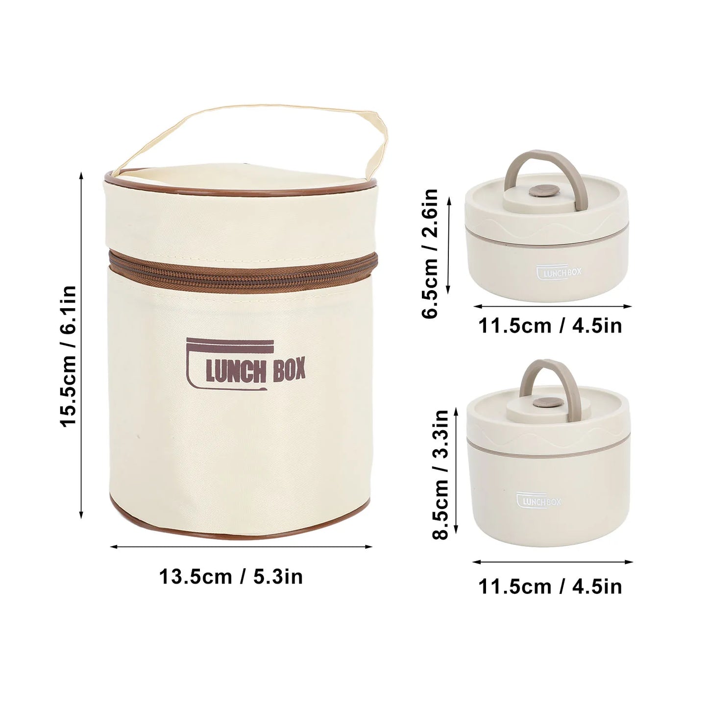 Thermal Lunch Box 304 Stainless Steel Multifunction Portable