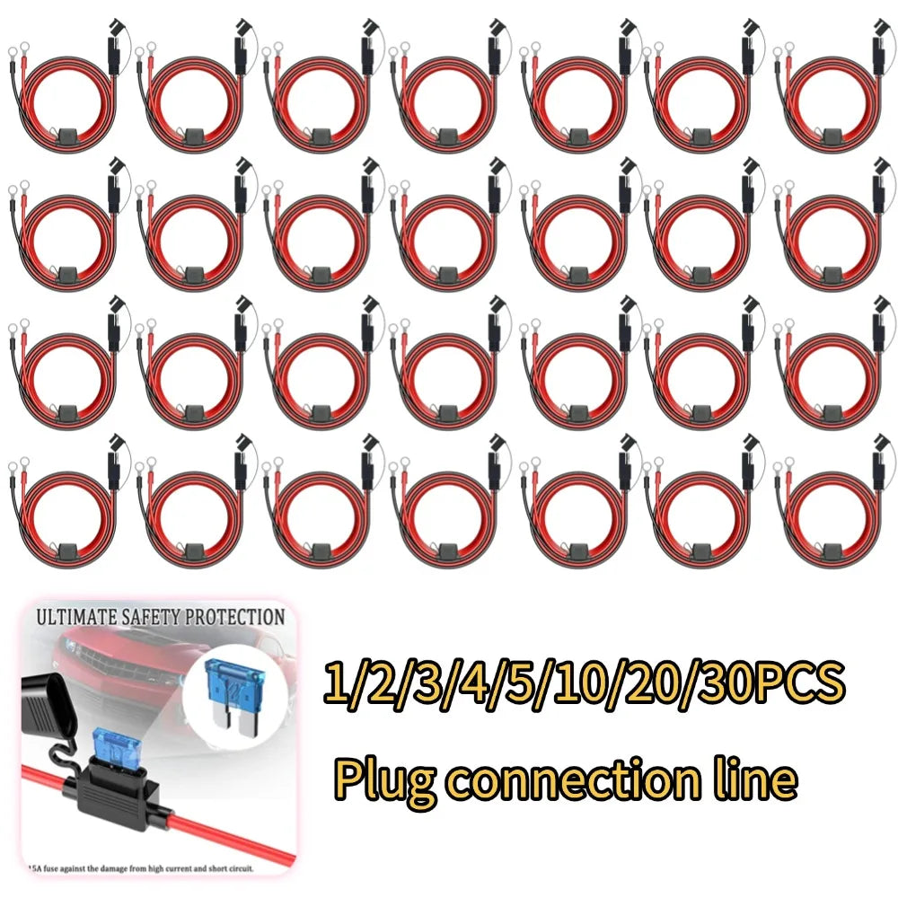 Motorcycle Battery Charger Adapter with SAE Extension Cable Peaceful Pleasures Health and Wellness