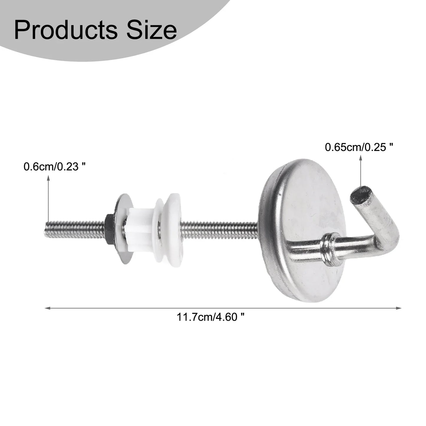 2-Pack Stainless Steel Toilet Seat Hinges with Adjustable Knobs