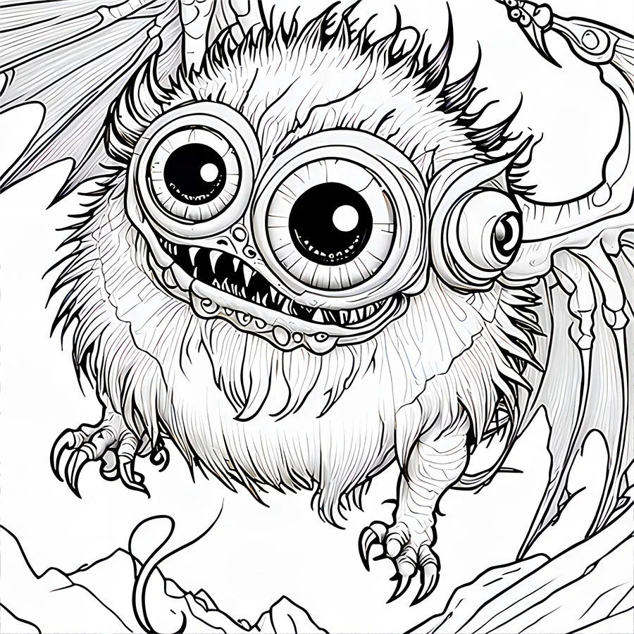Bview Art 20 Pages Adorable Fantasy Creatures Coloring Book Adults