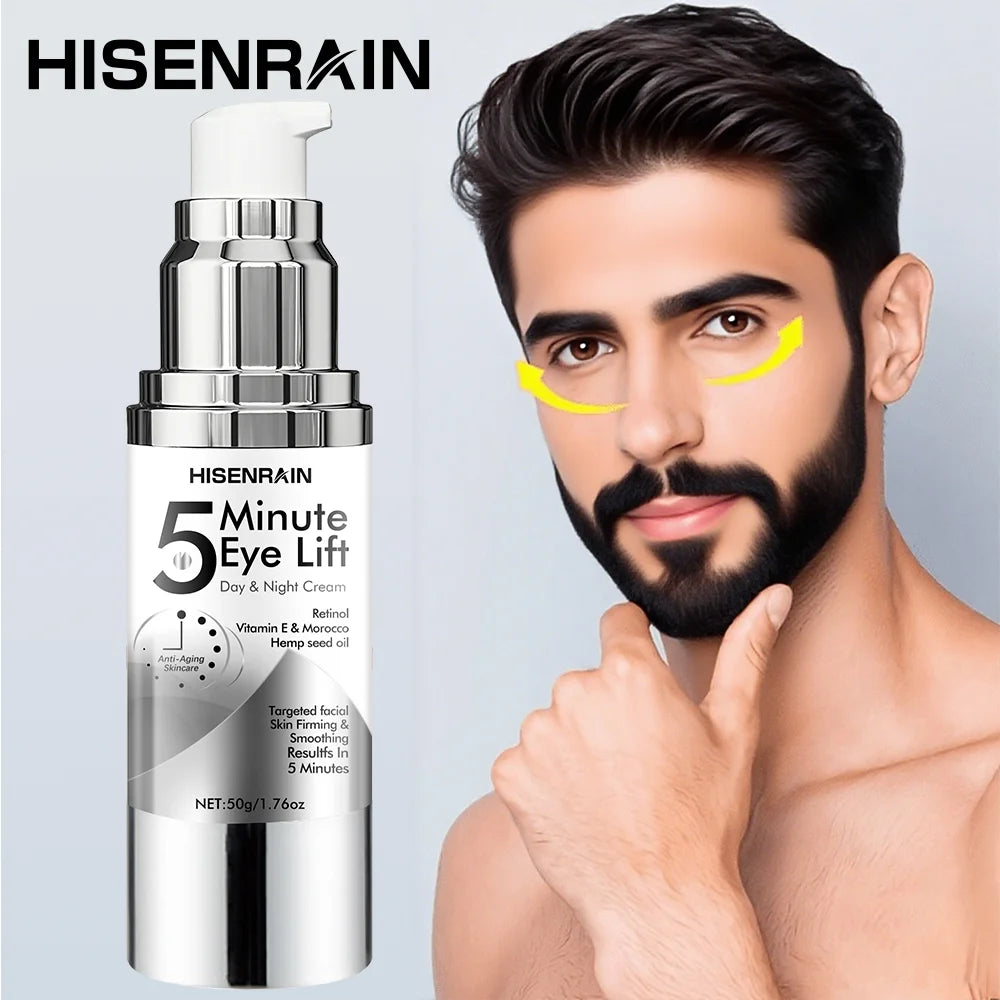 HISENRAIN Under Eye Cream, Caffeine & Retinol, Anti-Aging, 5 Minutes Lifting Effect, Dark Circles, Puffiness, Wrinkles. Peaceful Pleasures Health and Wellness