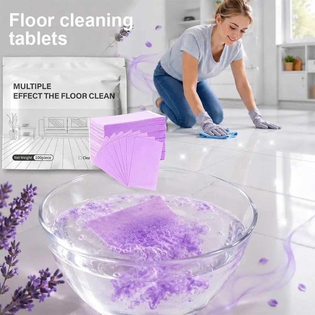 100-Pack Floor Cleaner Tablets – Multi-Surface, 5 Scents