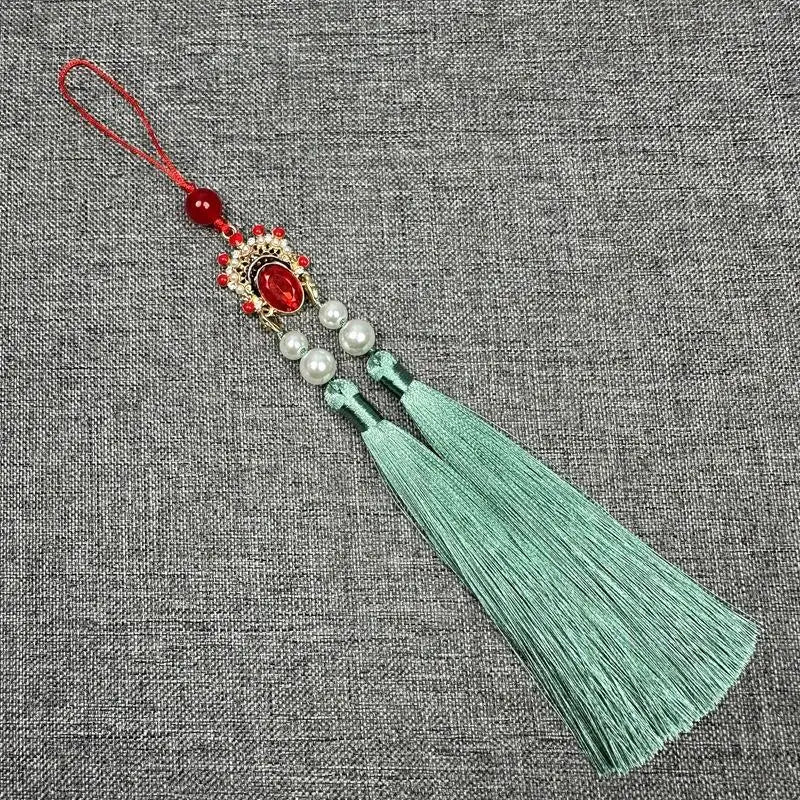 Antique Hanfu Tassel Pendant | Ethnic Cheongsam Décor 25cm