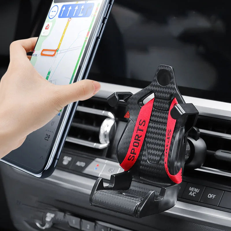 Racing Style Car Phone Holder Mount – Universal Suction Cup