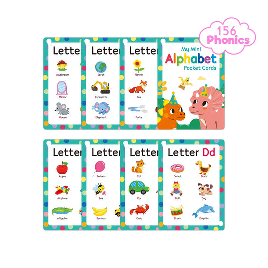 ABC Phonics Flash Cards Kids 26 Alphabet Pocket English Words Peaceful Pleasures Health and Wellness