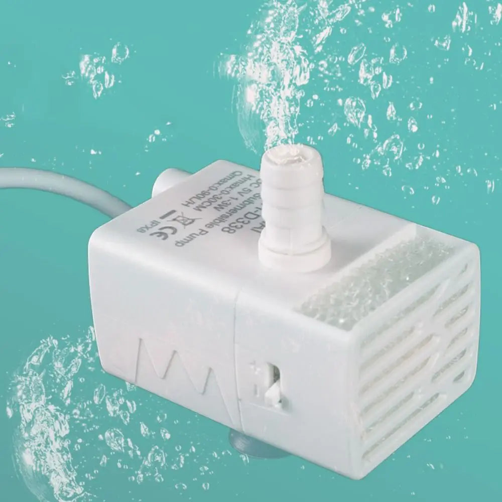 Ultra-Quiet 5V USB Mini Submersible Pet Fountain Pump