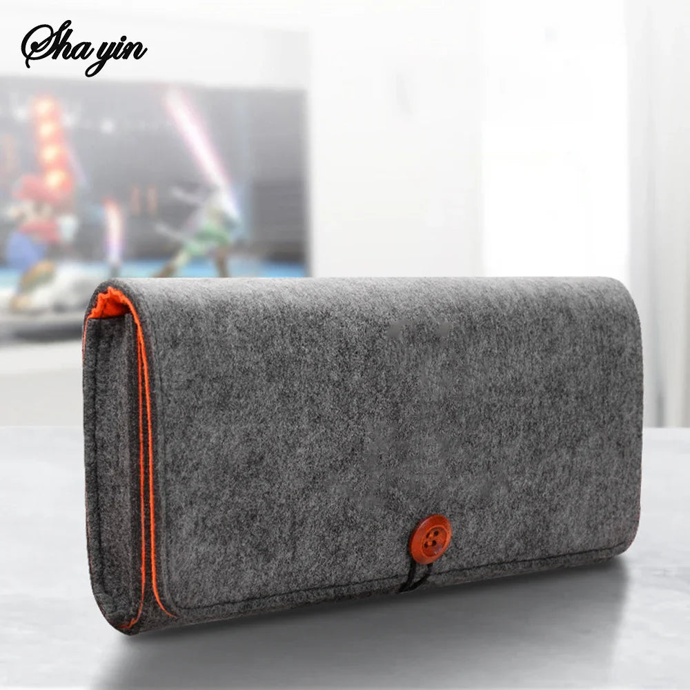 Nintendo Switch Felt Storage Bag | Console, Cards & Cable Case