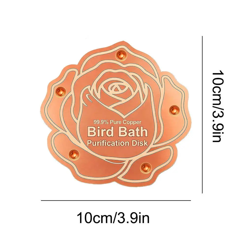 Copper Bird Bath Purification Disk | Natural Water Cleaner