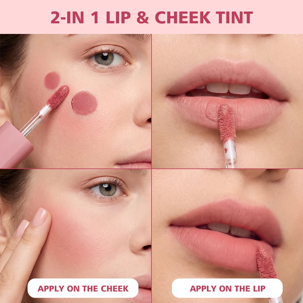 Nude Blur Tint Smudge‑proof Visibly Smooths Lip Lines Airy Matte Texture Lip gloss Wide Range of Shades 2-in 1 Lip & Cheek Tint Peaceful Pleasures Health and Wellness