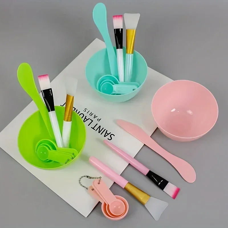 7-Piece DIY Face Mask Mixing Bowl Set | Spatula & Brush Kit