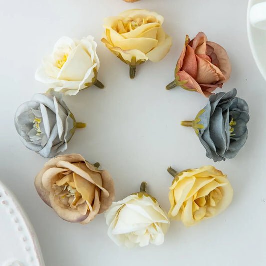 Artificial Silk Rose Flower Heads 20/40 Pcs – Wedding & DIY Decor Artificial Flower Heads Peaceful Pleasures Health and Wellness