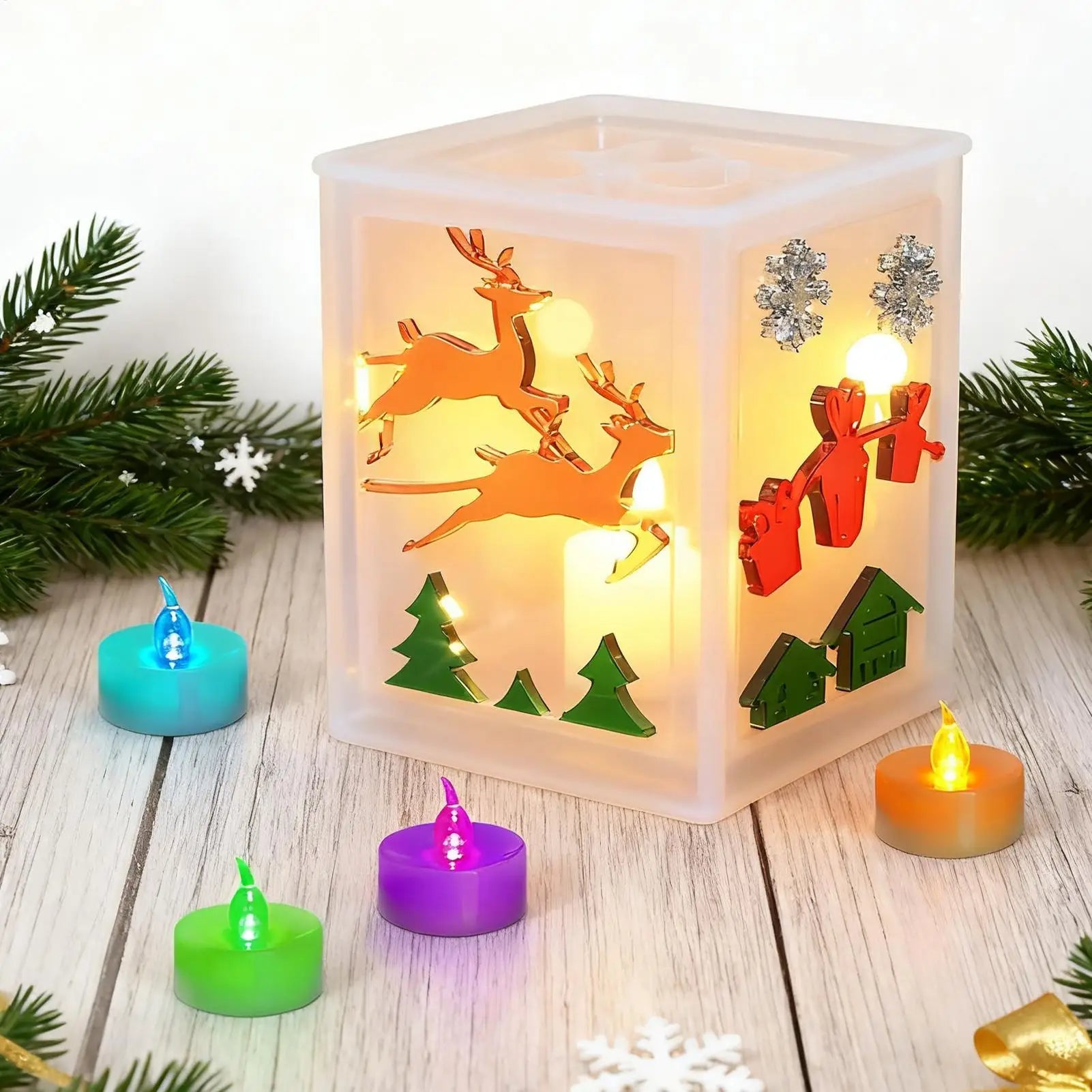Christmas Molds For Resin 6-Piece Silicone Epoxy Resin Casting Mold For Craft Reusable Mould Craft Supplies For Wax Plaster Peaceful Pleasures Health and Wellness