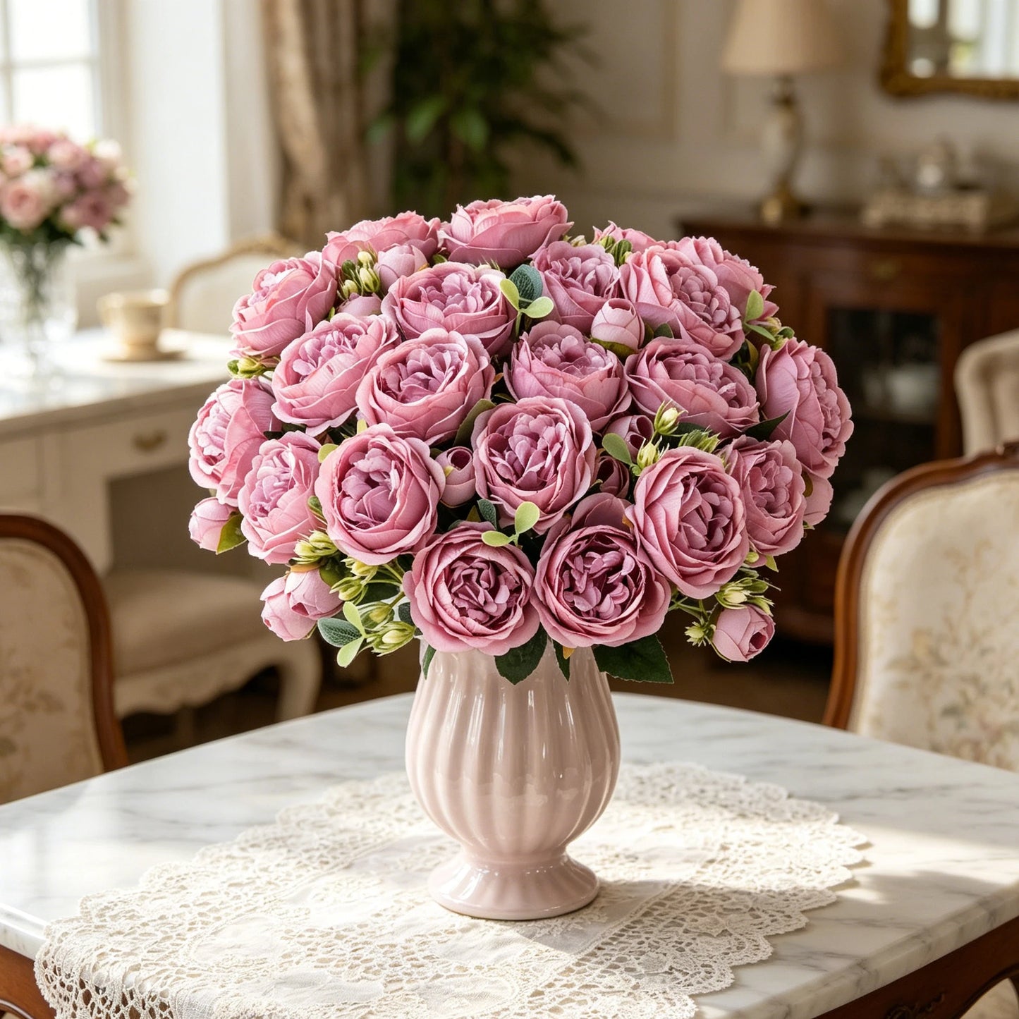 Silk Rose Artificial Flowers UV Protection | Wedding & Home Decor