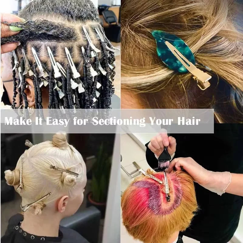 Professional Silver Hair Sectioning Clips – Non-Slip Salon Pins