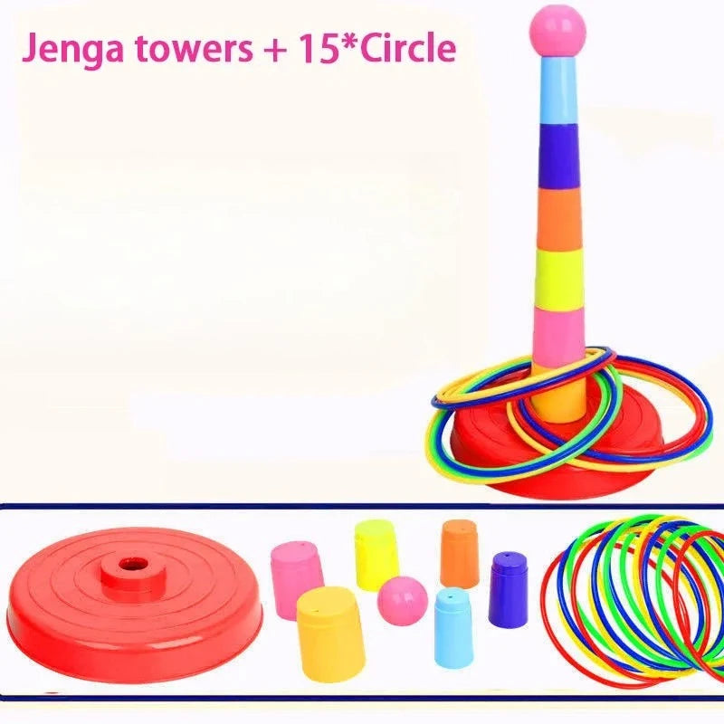 Kids Ring Toss & Stacking Cups 2-in-1 Game | Ages 3+