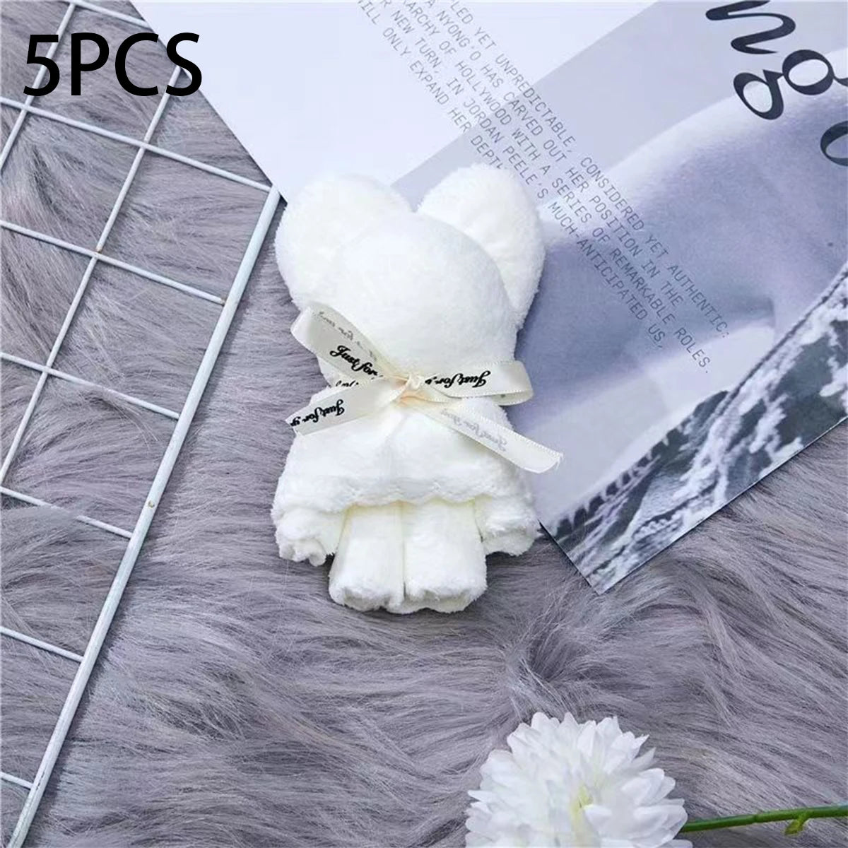 5-Pack Teddy Bear Towels | Wedding, Party & Holiday Gifts