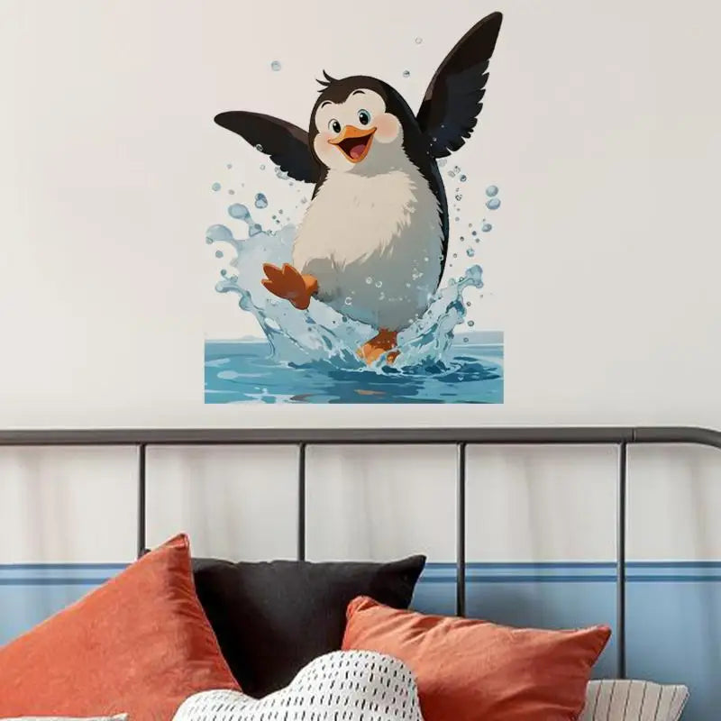 Cute Penguin Waterproof PVC Wall & Bathroom Decal Sticker
