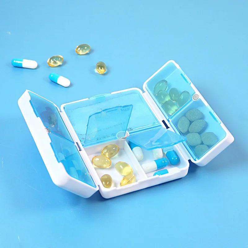 7-Grid Double Layer Portable Pill Organizer – Moisture-Proof