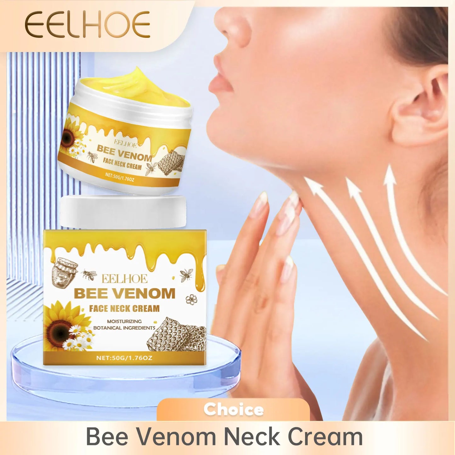 Bee Venom Collagen Neck Firming & Lifting Cream 50g | Eelhoe